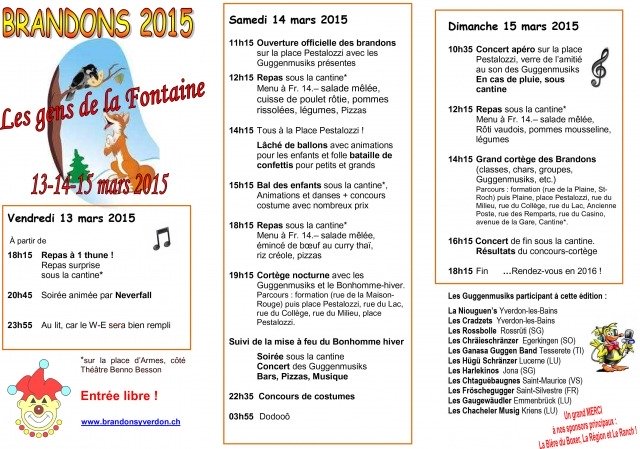 Yverdon, c’est notre carnaval